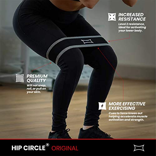 Mark Bell Sling Shot Hip Circle Resistance Bands for Exercising (Level 2) - color: Grey-Black, size: X-Large