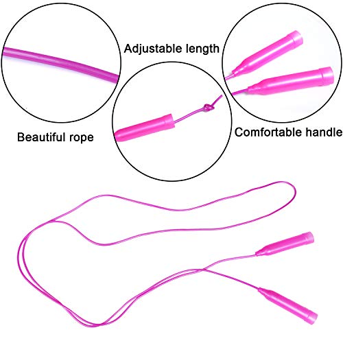 Aneco 12 Pack Kids Jump Rope Set Colorful Outdoor Jump Ropes 7.3 Feet Jumping Ropes for Kids Great Birthday Party Sports Activities Favors Gift