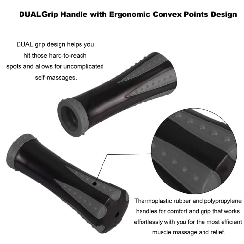 YANSYI Professional 9-Roller Deep Tissue Massage Stick - Portable Muscle Recovery Roller for Athletes, Relieves Post-Workout Soreness & Leg/Back Pain - Portable Physio Tool (Gray) - color: Gray