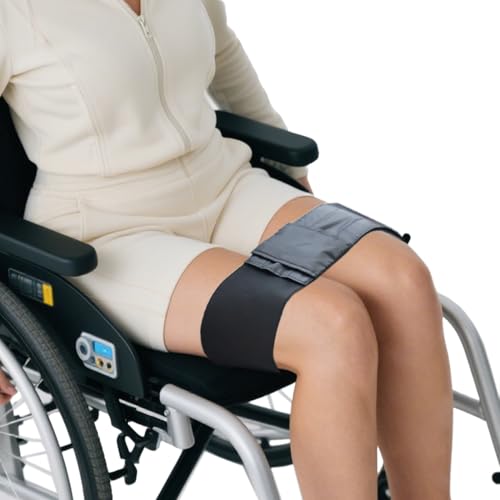 Wheelchair Thigh Strap Leg Strap for Wheelchair Keeping Legs Together Wide Elastic Leg Support Strap for Wheelchair Users Elderly Dementia Paralysis Parkinson's Legs Spasm