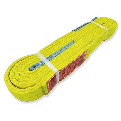 2-Ply Lifting Sling Straps 2”x 15ft - 6200lbs Vertical Capacity Heavy Duty Flat Eye Lift Sling, for Rigging Moving Towing Hoisting -1Pack - Kodiak Straps - color: 1 PACK, size: 2inch x 15ft