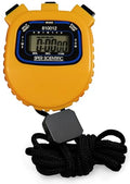 Sper Scientific Water Resistant Stopwatch 810012 - Digital Timer with Split Interval Function, 12/24 Hour Alarm Clock & Calendar for Sports, Labs, Fitness, and More