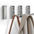 Folding Wall Hook, 4Pcs Foldable Coat Hooks Mounted, Heavy Duty Zinc Alloy No Rust Fold Up Hooks for Hanging Coat, Towel, Key, Hat, Bag, Jacket, Backpack (Brushed Nickel) - color: Brushed Nickel, size: 4