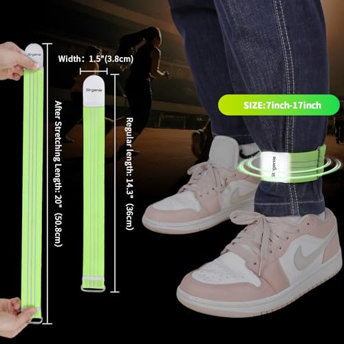 Cowboy Boot Straps, Adjustable Elastic Pant Leg Straps for Biking, Fishing, Hiking, Wading etc. - color: Green-4pcs