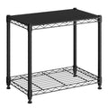 DUMOS 2-Tier Metal Wire Storage Shelves, Adjustable Standing Storage Rack Shelf, Heavy Duty Steel Shelving Unit Organizers for Kitchen Bathroom Pantry Garage, 23.1" Wx13.1 Dx22.2 H, Black - size: 2 Tiered-22.1"H without wheels