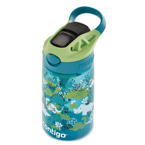 Contigo Kids Straw Water Bottle with AUTOSPOUT Lid 14oz. Dinos - color: Dinos, size: 14 oz (Pack of 1)