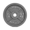 CAP Barbell 2-Inch Olympic Weight Plate | Multiple Options - size: 35 lb - Single, style: Classic - Grey