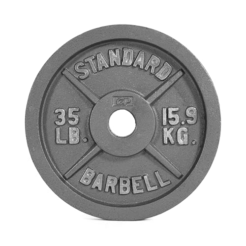 CAP Barbell 2-Inch Olympic Weight Plate | Multiple Options - size: 35 lb - Single, style: Classic - Grey