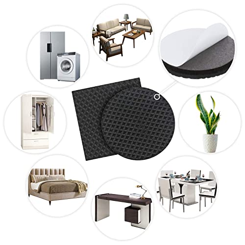 Yelanon Non Slip Furniture Pads -12pcs 4" Grippers Hardwood Floors Non Skid for Furniture Legs,Self Adhesive Rubber Furniture Feet, Anti Slide Furniture Floors Protectors for Keep Couch Stoppers - size: 12pcs 4" Square