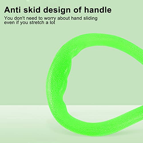 7 Ring Stretch Resistance Exercise Band, Workout Bands Yoga Stretching for Home Fitness, Foot, Leg and Arm Exerciser Stretch Band, Center Workout Walking Exercise - color: Green