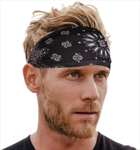 Tough Headwear Mens Headband | Sweat Headbands for Men Women Working Out Running Sports – Athletic Sweat Band Exercise - color: (1 pack) Paisley