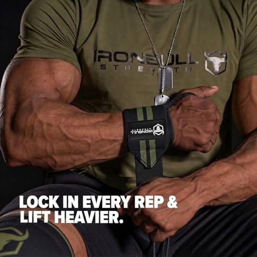 Wrist Wraps for Weightlifting (USPA & IPL Approved) - 18” Premium Quality Wrist Straps for Weightlifting - Weight Lifting Wrist Wraps with Thumb Loop - Best Gym Wrist Wraps for Lifting Weights, Curls & Dips - Lifting Wrist Wraps for Bench, Powerlifting &