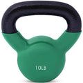 JFIT Kettlebell Weights Vinyl Coated Iron - style: 10lb (Green)