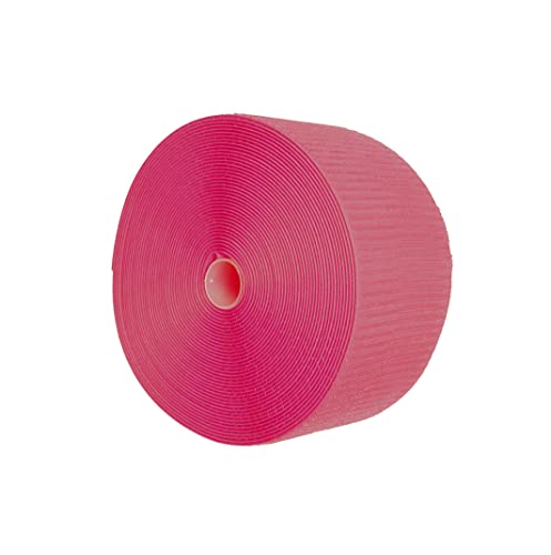 Tumbl Trak Hook Mat Fastener | 42' Long & 4" Wide | Hook Fastener for Carpet Bonded Foam Seams | for Gymnastics and Cheer Gym Floors (Pink) - style: Pink