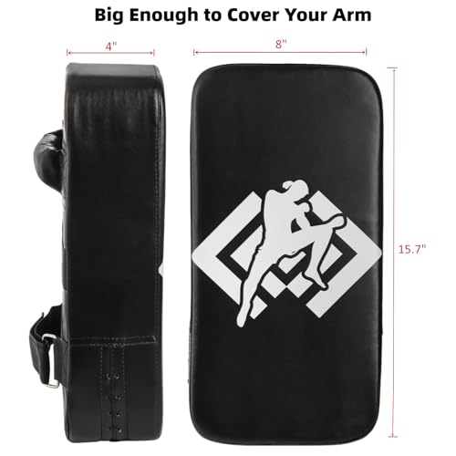 ZOOFOX 2 Pack Muay Thai Pads, Boxing Equipment Kicking Punching Shield, MMA Karate Taekwondo Training Pads for Men Women Gym