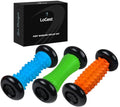 Logest Foot Massage Roller - for Trigger Point Therapy, Injury Rehabilitation & Deep Tissue Massage - Prevent Stiffness & Improve Strength - Silicon with Nodules (Orange - Blue - Green 3 Pack) - color: Orange - Blue - Green 3 Pack