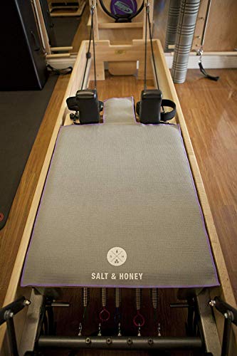 Salt & Honey Non-Slip Pilates Reformer Mat Towel - color: Gray