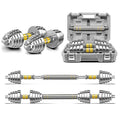 PHOEROS Adjustable Dumbbell Set - 44/66/88 LBS weights set, Dumbbell Barbell 3 in 1, Steel Dumbbells Pair with Connecting Rod for Adults Women Men Fitness Workout, Home Gym Exercise Training Equipment - color: 66lbs