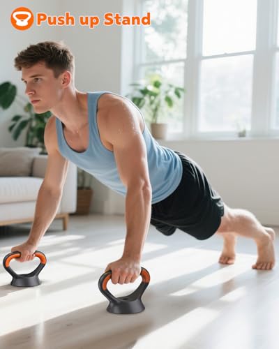 Rendpas 4-in-1 Adjustable Dumbbell Set with Foldable Weight Bench, Convert to Barbell Kettlebell Push-Up Stand, 800LBS Bench 10 Angles Incline Decline Flat, Home Gym Weight Set - color: Orange, size: 45LB Dummbell Set & Adjustable Bench