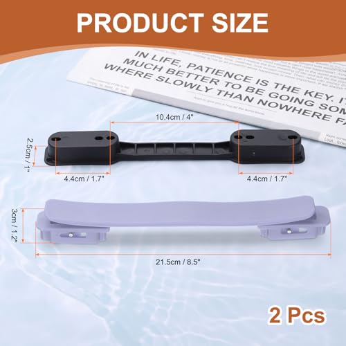 uxcell 2 Pcs Luggage Handle Replacement 8.5 Inch Suitcase Handle Carry Strap Plastic Pull Handle Grip Luggage Replacement Parts with Screws for Suitcase Box Luggage Case, Purple - color: Purple