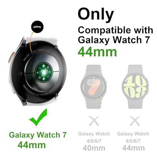 12 Pack Sport Bands Galaxy Watch Bands and 12 Pack Galaxy Watch Cases Compatible with Samsung Galaxy Watch 7 40mm 44m Case Protector, Silicone Sport Watch Bands&Storage Organizer for Women Men - size: Watch 7 44mm