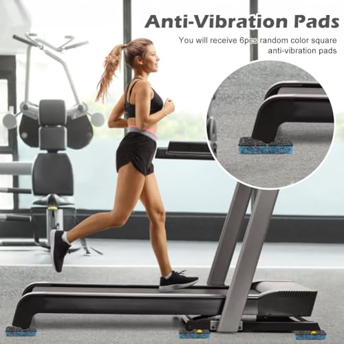 6Pcs Treadmill Mat Pads,Anti-Vibration Pads,4x4" High Density Rubber Shock Absorbing Washer Pads,Non-Skid Protector Mat,Reduc Noise,for Washing Machine Dryer Treadmill Compressor Furniture