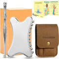 Stainless Steel Gua Sha & Muscle Scraper Tool Set – 2-in-1 Manual Deep Tissue Body Massager with Acupressure Pen – Ergonomic Handheld Tool for Myofascial Release, Trigger Points & Mobility - style: JK2D