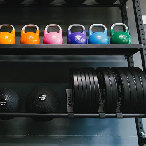 Titan Fitness Set of 4 Dividers for Bumper Plate/Medicine Ball Shelf, Compatible with the Elite Series Mass Storage System for Home Gym Storage Organization