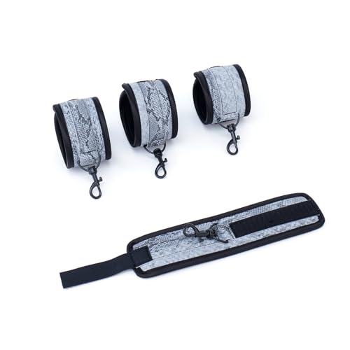 3 in 1 Heavy Duty Stainless Steel Expandable Spreader Bar with 4pcs PU Blue Adjustable Straps,Workout Bar for Home Gym Training Bar,Portable Detachable Pilates Kit - style: Black+Silver Serpentine Kit