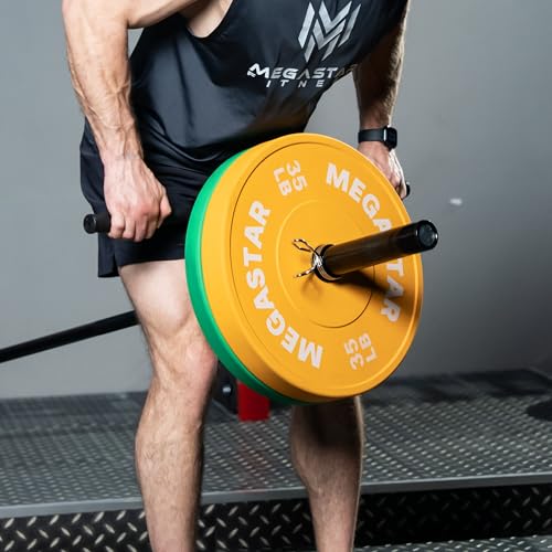 Olympic Bumper Plates, 2-Inch Rubber Weight Plates Set – Color-Coded Heavy Duty Bumper Plates for Home Gym, Strength Training & Weight Lifting - size: 230LBS SET(PAIR of 10,25,35,45LBS)