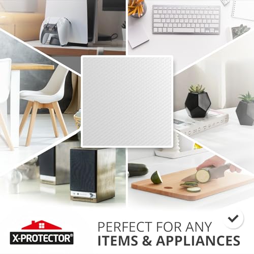 X-Protector Non Slip Pad - 1 White Roll, 40 x 4 - Premium Silicone Feet to Keep Furniture from Sliding - Non Slip Floor Protectors for Furniture and Appliances - Forget About Sliding Objects! - size: 1 PC 40 x 4 inch (White Silicone)