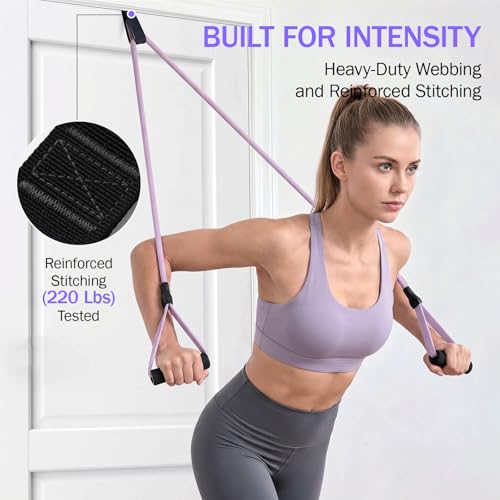 Slim Panda Door Anchor for Resistance Bands,Heavy Duty Resistance Band Door Anchor for Home Workout,Physical Therapy & Fitness, Large Door Anchor Attachment - style: Door Anchor Purple 1Pack