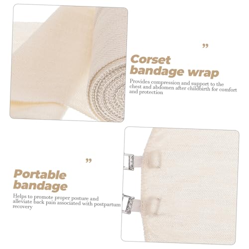 OUNONA Postpartum Pelvic Compression Bandage Roll for Women Breathable Cotton Corset Wrap for Abdominal Support and Back Pain Relief Maternity Accessory 5.90X2.16X0.03 Inch - size: 1 Roll