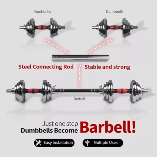 Adjustable Dumbbell Set 44lb/66lb/110lb Home Weight Lifting Professional Dumbbell for Body Workout Home Gym with Carrying Bag Silver - size: 66 lbs