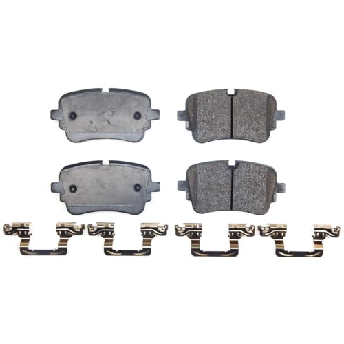 PowerStop Rear Brake Pads For Audi A8 Quattro 2020-21, Audi S6 2020-25, S7 2020, S7 Sportback 2020-25, SQ7 2020-25, SQ8 2020-25 - Ceramic Brake Pads With Installation Hardware, 17-2365 - style: 17-2365