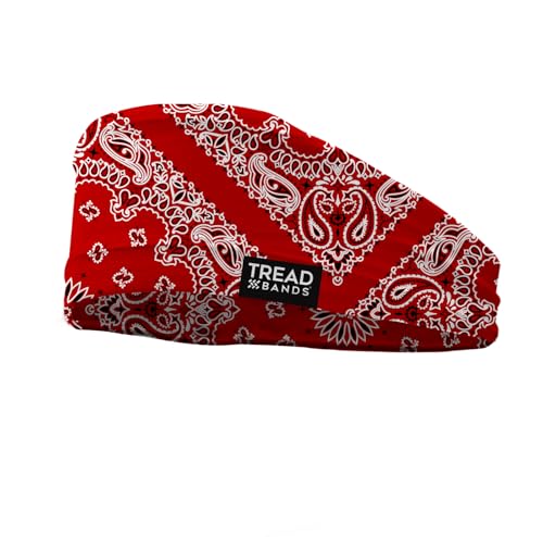 TreadBands Off-Road Performance Non-Slip Headbands - color: Off-Road Red Bandana