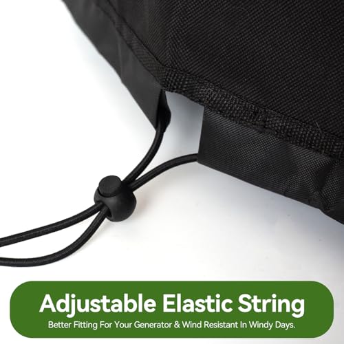 Waterproof Generator Covers for Outside (24"L x 18"W x 20"H), Heavy Duty 900D Polyester Fabric Portable Generator Covers Fits for iGen4500,Honda EU3000iS, Wen 3800,Predator 3500 4375 Generator, Black - size: 24"L x 18"W x 20"H