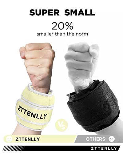 Adjustable Ankle Weights for Women Men and Kids | 1 Pair 5 10 15 18 20 Lbs Leg Wrist Ankle Weight Straps for Yoga, Walking, Running, Aerobics, Gym, Dance, Pilates, Cardio - color: Yellow, size: 5lb(2.5*2)