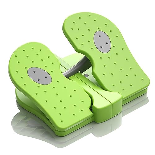 BRRNOO Foot Stepper Machine Mini Stepper Trainer Reinforced Nylon Quiet Folding Under Desk Leg Workout Trainer Ergonomic Design Lightweight Compact for Home Office Use - color: Green