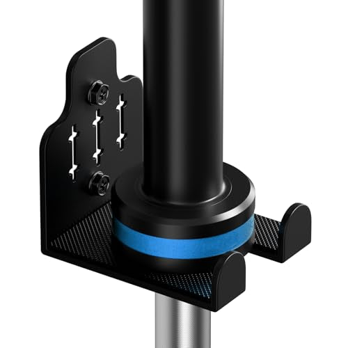 Barbell Wall Holder,Olympic Hanger,Garage Gym Bar Wall Rack,Vertical Barbell Mount Rack,Space Saving Commercial or Home Gym Accessory,Holds Under 33mm Bar Size - color: Bar Pattern Black 1 hook