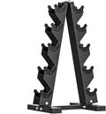 HANDBODE A-Frame Dumbbell Rack | Ideal for home gym, space-saving triangular frame, heavy-duty steel, holds multiple dumbbells securely - color: 1 X 5-Tier A-Frame (300lb)