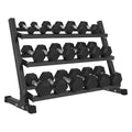 Mikolo Dumbbell Sets with Rack, Rubber Hex Dumbbells, Multiple Choices in 160/200/380/450/550LB, Hand Weights with Chrome Handle for Strength Training - style: 450LB SET