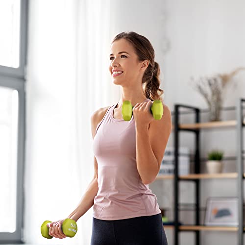 HolaHatha 1, 2 and 3 lb Neoprene Dumbbell Strength Training Weight Set with Rack - color: Multicolor, size: 60 LB