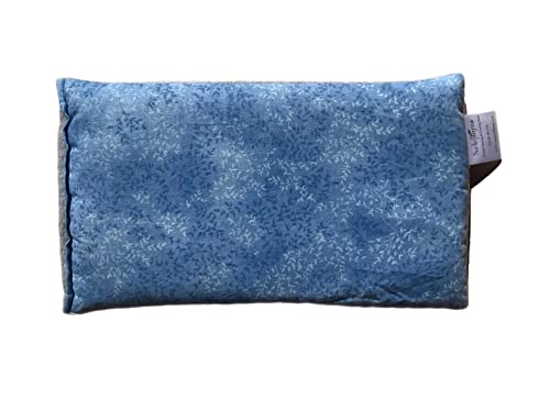 SacksyThyme Microwave Heating Pad for Cramps, Back, Neck, Shoulders, Leg Pain - Reusable Heat Pack, Hot Moist Microwavable Therapy Pack - Unscented Flaxseed Hot Compress Made in USA (Size: 12" x 7") - size: 12" x 7"