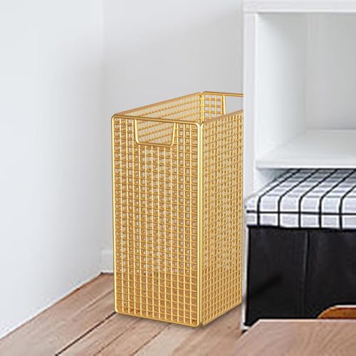Yoga Mat Storage Rack Fitness Equipment Organizer Portable with Handle Laundry Hamper Basket for Bedroom Workout Room Dorm, Gold