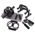 7pcs Set Wheel Exercised Ab Rollers Indoor Sport Abdominal Fitness Abdomen Arms Stomach Push-up Bracket Gym Equipment