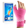 Thumb & Wrist Ice Pack Wrap, Thickened Ice Gel Pad, Ergonomic Fit, Long Lasting Cold & Warm for Carpal Tunnel Relief, Arthritis, Computer Overuse Injuries, Post-Surgery, Post-Workout, Pink, Size L/XL - size: L/XL, style: Pink