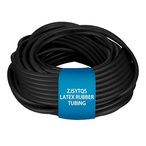 Latex Rubber Tubing 1/4"ID x 3/8"OD Surgical Tubing Slingshot Bands Fitness Hose Tube(50FTBlack) - color: Black, size: 50FT