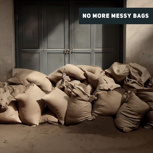 5FT Water Activated Flood Barriers for Home Door, Sandless Sand Bags for Anti Flood Control | Alternative Sandbag for Rain Protection, Absorbent Prevention for Garage & Basement (5ft-4Pack) - size: 5FT(4-PACK)