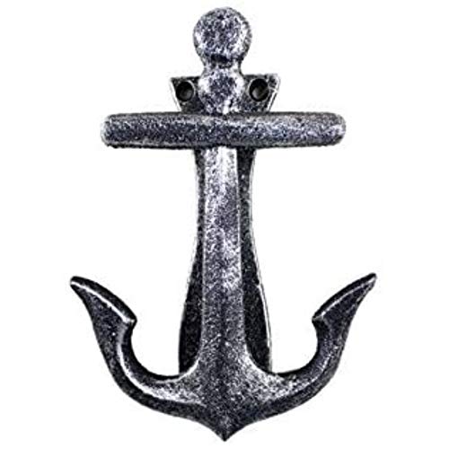 Handcrafted Nautical Decor Antique Silver Cast Iron Decorative Anchor Door Knocker 6" - Anchor Decoration